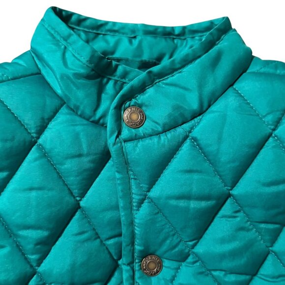 Janie & Jack Quilted Green Sleeveless Puffer Vest Snap Buttons & Pockets 12-18 m - Picture 3 of 7